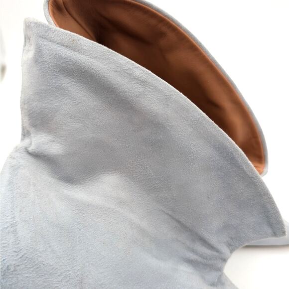 Beautiisoles by Robyn Shreiber Alicia Suede Heel Boots Blue Size US6.5 EU37 - Picture 16 of 16